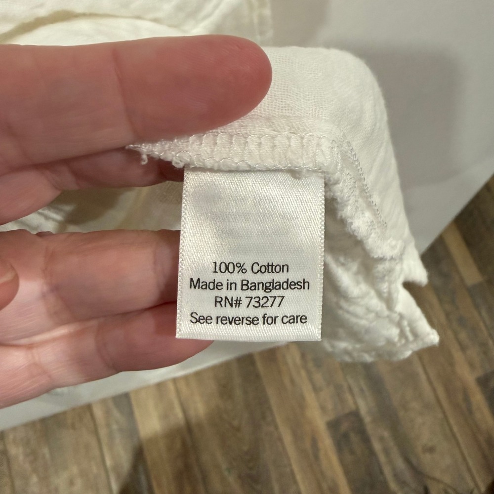 Sonoma Goods For Life‎ White Cotton Gauze Vital Shirt WS21W011RS2 Womens XL New - Picture 6 of 12